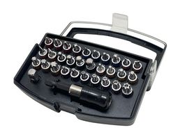 MP015202 - Bit Set, 30 Pieces of Bits, 65mm Quick Changer Holder, 25mm Adapter, Transparent Box - MULTICOMP PRO