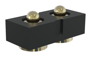 MP015204 - Spring Loaded Connector, Pogo Pin Header, 2.54 mm, 1 Row, 2 Contacts, Surface Mount, Brass - MULTICOMP PRO