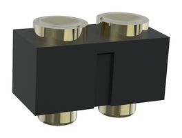 MP015210 - Spring Loaded Connector, Pogo Pin Header, 2.54 mm, 1 Row, 2 Contacts, Surface Mount, Brass - MULTICOMP PRO