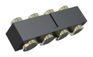 MP015212 - Spring Loaded Connector, Pogo Pin Header, 2.54 mm, 1 Row, 4 Contacts, Surface Mount, Brass - MULTICOMP PRO