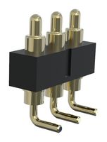 MP015223 - Spring Loaded Connector, Pogo Pin Header, 2.54 mm, 1 Row, 3 Contacts - MULTICOMP PRO