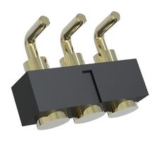 MP015226 - Spring Loaded Connector, Pogo Pin Header, 2.54 mm, 1 Row, 3 Contacts - MULTICOMP PRO