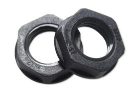 MP015355 - Locknut, Black, M12 x 1.5, Nylon (Polyamide), 5 mm - MULTICOMP PRO