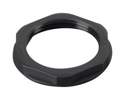 MP015358 - Locknut, Black, M25 x 1.5, Nylon (Polyamide), 6 mm - MULTICOMP PRO