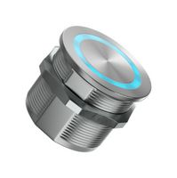 MP015441 - Vandal Resistant Switch, 24VDC LED, MP Piezo Switch, 22 mm, SPST-NO, Momentary, Round Flat, Natural - MULTICOMP PRO