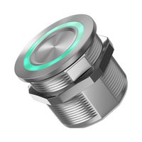MP015442 - Vandal Resistant Switch, 12VDC LED, MP Piezo Switch, 22 mm, SPST-NO, Momentary, Recessed, Natural - MULTICOMP PRO