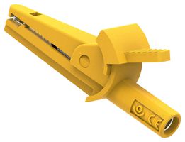MP-MIC-4MM-Y - Alligator Clip, Yellow, 600V Voltage, 10A Current, 8.5mm Jaw Opening - MULTICOMP PRO