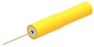 MP-0.6-NAY - Test Accessory, Yellow, 60VDC, 1A, 0.6mm Pin to 4mm Socket Adapter, Test Equipments - MULTICOMP PRO