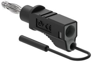 MP-FEML-BSBL - Test Patch Lead, 4mm Banana Plug, Stackable, 0.8mm Jack, 19.7 ", 500 mm, Black, 3 A - MULTICOMP PRO