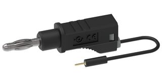 MP-MALL-BSBL - Test Patch Lead, 4mm Banana Plug, Stackable, 0.8mm Plug, 19.7 ", 500 mm, Black, 3 A - MULTICOMP PRO