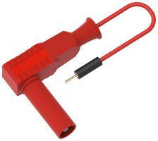 MP-MALL-RASR - Test Patch Lead, 4mm Right Angle Banana Plug, Shrouded, 0.8mm Plug, 19.7 ", 500 mm, Red, 3 A - MULTICOMP PRO