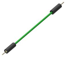MP-M-M-10-G - Test Lead, Plugs, Male - Male, 0.8mm Dia, 100mm Length, Green, 2 A, AuNi Coated Brass, Rubber - MULTICOMP PRO