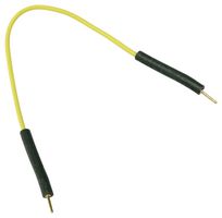 MP-M-M-20-Y - Test Lead, Plugs, Male - Male, 0.8mm Dia, 200mm Length, Yellow, 2 A, AuNi Coated Brass, Rubber - MULTICOMP PRO