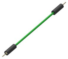 MP-M-M-20-G - Test Lead, Plugs, Male - Male, 0.8mm Dia, 200mm Length, Green, 2 A, AuNi Coated Brass, Rubber - MULTICOMP PRO