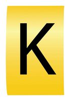 MP015646 - Wire Marker, K-Type, Carrier, K, Black, Yellow, 6mm, 7 mm - MULTICOMP PRO