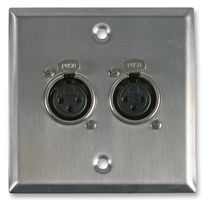 PSG08155 - WALL PLATE, 2X XLR SOCKETS - PRO SIGNAL