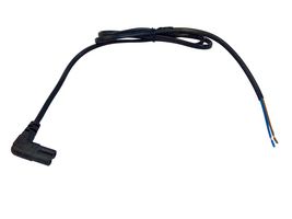 MP015729 - Mains Power Cord, 90° IEC 60320 C7 to Free End, 1 m, Black - MULTICOMP PRO