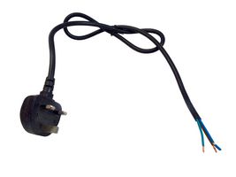 MP015740 - Mains Power Cord, UK Plug to Free End, 2 m, Black - MULTICOMP PRO