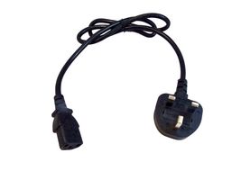 MP015755 - Mains Power Cord, UK Plug to IEC 60320 C13, 5 m, 10 A, Black - MULTICOMP PRO