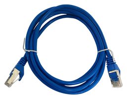 MP015547 - Ethernet Cable, 8P8C, Cat5e, RJ45 Plug to RJ45 Plug, FTP (Foiled Twisted Pair), Blue, 2 m, 6.6 ft - MULTICOMP PRO