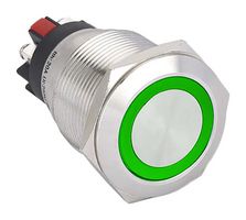 MP015813 - LED Panel Mount Indicator, Round, Screw Terminals, Green, 24 V, 22 mm, 15 mA, IP67 - MULTICOMP PRO