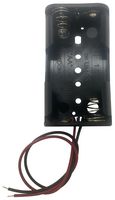 MP016087 - Battery Holder, AA Size, 2 Cell, Polypropylene Body, Black, Nickel Plated Brass Terminal - MULTICOMP PRO