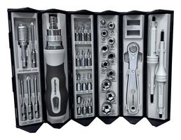 MP015837 - Bit Set, 32 Pieces of 16x Bits, 1/4" Ratchet Wrench, Ratchet Screwdriver, 2x Screwdriver, 10x Socket - MULTICOMP PRO