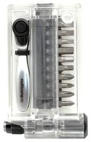 MP015838 - Ratchet Quick Bit Set, 12 Pieces of Ratchet Handle, 50mm Quick Chuck Holder, 10x of Bits - MULTICOMP PRO