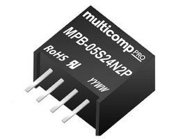 MPB-05S24N2P - Isolated Through Hole DC/DC Converter, ITE & Industrial, SIP, 1 W, 1 Output, 24 V - MULTICOMP PRO