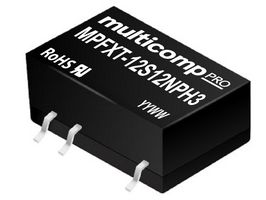 MPFXT-12S12NPH3 - Isolated Surface Mount DC/DC Converter, ITE & Industrial, Surface Mount DIP, 1 W, 1 Output, 12 V - MULTICOMP PRO
