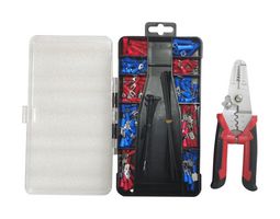 MP-PL25257E - Crimp Tool Set, Multi-Function, 171 Pcs 1x Multifunctional Wire Stripper, 140x Insulated Terminals - MULTICOMP PRO