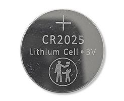 CR2025PH - Battery, 3 V, 2025, Lithium Manganese Dioxide, 165 mAh, Pressure Contact, 20 - MULTICOMP PRO