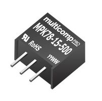 MPK78-15-500 - Non Isolated POL DC/DC Converter, 15/-15V, 0.5/-0.2A, ITE & Industrial, SIP, 2 Output, 15 V, 500 mA - MULTICOMP PRO