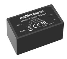 MPFA15-220S24G2N4 - AC/DC PCB Mount Power Supply (PSU), Industrial, Household, 1 Output, 15 W, 24 V, 625 mA - MULTICOMP PRO