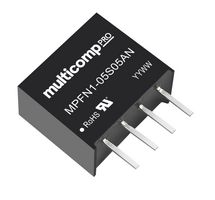 MPFN1-12S15AN - Isolated Through Hole DC/DC Converter, ITE, SIP, 1 W, 1 Output, 15 V - MULTICOMP PRO