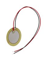 MPABT-487-RC - Piezo Element, with Leads, 0.08 uF, 2.5 kHz, 500 Ohm, 20 mm Dia x 0.1 mm H - MULTICOMP PRO