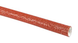 MP016584 - Sleeving, Fire-proof, Fibreglass / Silicone, Red, 10 mm, 1 m, 3.28 ft - MULTICOMP PRO