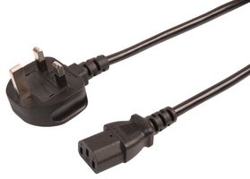 PELB2145 - LEAD UK PLUG TO IEC C13 10A BLK 3M - PRO ELEC