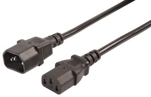 PELB2156 - LEAD C14 PLUG TO C13 SKT 10A 0.5M - PRO ELEC
