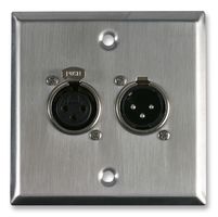 PSG08157 - WALL PLATE, XLR PLUG - SOCKET - PRO SIGNAL