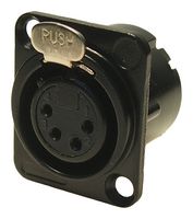 MP - FC61940 - XLR Connector, w/ Latch, 4 Contacts, Receptacle, Panel Mount - MULTICOMP PRO