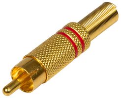 PSG08588 - PLUG, PHONO, GOLD, RED BAND - PRO SIGNAL