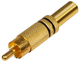 PSG08589 - PLUG, PHONO, GOLD, BLACK BAND - PRO SIGNAL