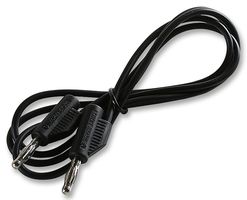 JR9235-1M BLACK - Banana Test Lead, 4mm Stackable Banana Plug, 4mm Stackable Banana Plug - MULTICOMP PRO