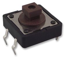 MCDTS2-4N - Tactile Switch, MCDTS2, Top Actuated, Through Hole, Round Button, 160 gf, 50mA at 12VDC - MULTICOMP PRO