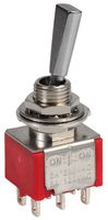 1MD3T6B11M1QE - Toggle Switch, On-Off-On, DPDT, Non Illuminated, 1M, Panel Mount, 5 A - MULTICOMP PRO