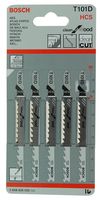 T101D - Jigsaw Blade, Soft Wood, Progressive, 6TPI, 74mm, Pack of 5 - BOSCH