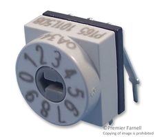 PT65-101-L508 - Rotary Coded Switch, Through Hole, 10 Position, 24 VDC, BCD, 400 mA - APEM