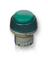 76-9420/439088G - Industrial Pushbutton Switch, 76-94, 22.5 mm, SPDT-DB, Round Raised, Green - ITW SWITCHES