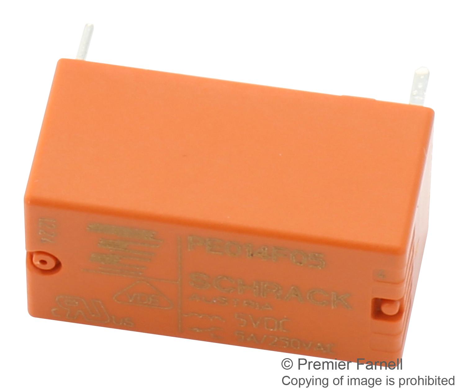 TE CONNECTIVITY Power - General Purpose PE014F05 RELAY, SPDT, 250VAC, 5A TE CONNECTIVITY 9913440 1-1415390-1